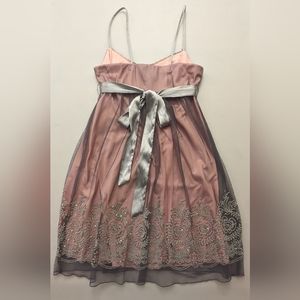 Teeze Me Light Pink Mesh Lace Fairy Grunge Babydoll Embellished Dress. Sz Large